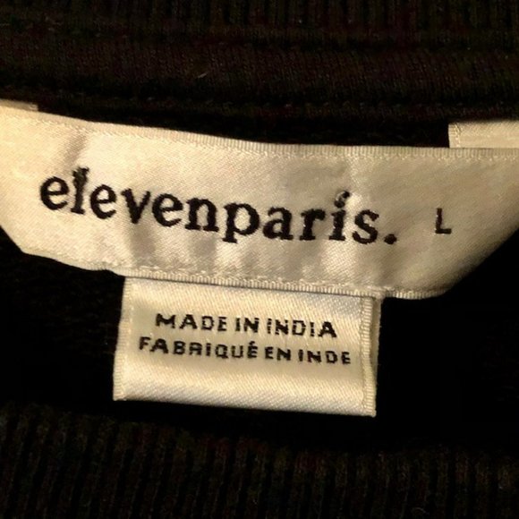 Eleven Paris Nolan Embroidered Feather Sweatshirt - Black/Multi - L - Picture 10 of 10